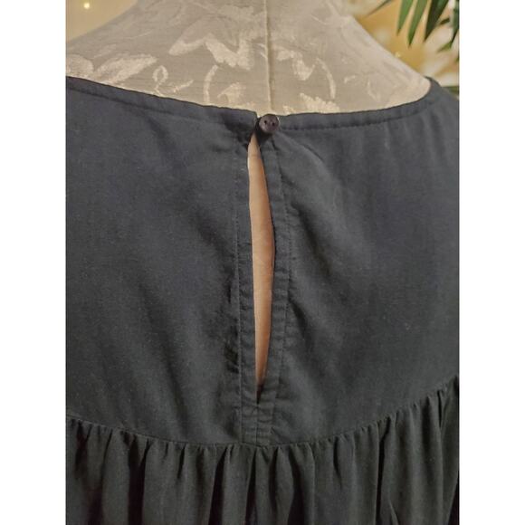 Old Navy NWT Lace Puff Sleeve Scoop Neck Blouse Top Womens Size XXL Black Goth - Picture 7 of 11